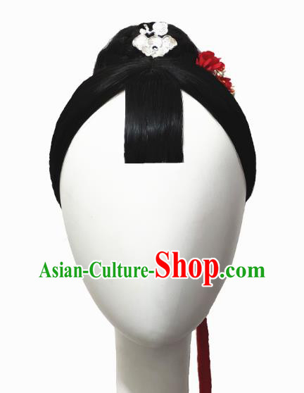 Traditional China Folk Dance Headwear Handmade Fan Dance Hair Accessories Wig Sheath Traditional China Folk Dance Headwear Handmade Fan Dance Hair Accessories Wig Sheath