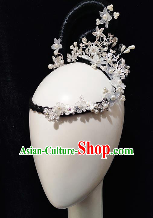 China Classical Dance Hair Accessories Traditional Umbrella Dance Wig Chignon China Classical Dance Hair Accessories Traditional Umbrella Dance Wig Chignon