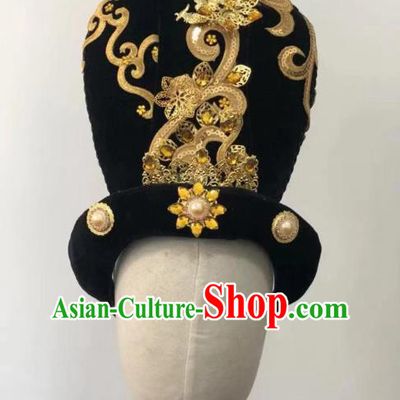 China Traditional Tang Dynasty Court Dance Headwear Classical Dance Du Fu Hair Accessories