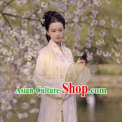 China Ancient Patrician Woman Clothing Traditional Embroidered Hanfu Dress Song Dynasty Noble Beauty Historical Costumes Full Set