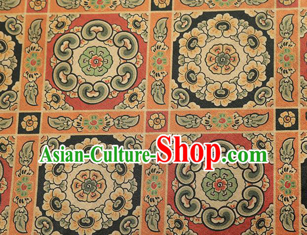 Chinese Classical Pattern Brocade Fabric Cheongsam Silk Drapery Traditional Gambiered Guangdong Gauze Cloth Chinese Classical Pattern Brocade Fabric Cheongsam Silk Drapery Traditional Gambiered Guangdong Gauze Cloth