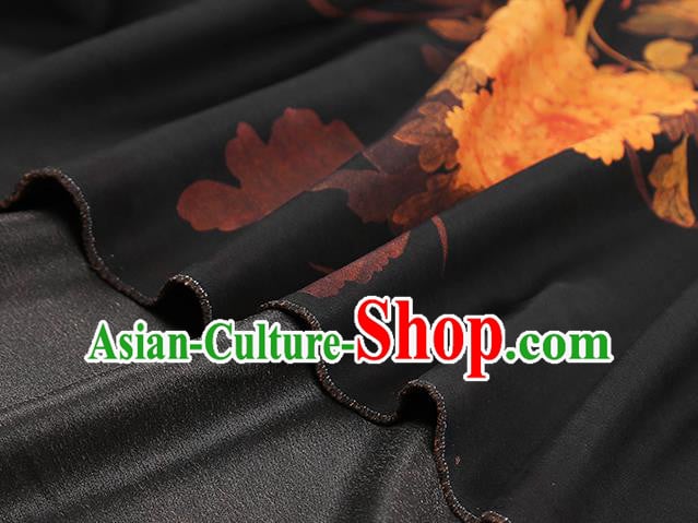 Chinese Classical Peony Pattern Brocade Black Gambiered Guangdong Gauze Fabric Traditional Cheongsam Silk Drapery Chinese Classical Peony Pattern Brocade Black Gambiered Guangdong Gauze Fabric Traditional Cheongsam Silk Drapery