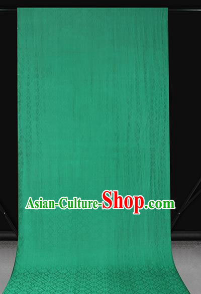 Chinese Jacquard Green Brocade Fabric Traditional Cheongsam Gambiered Guangdong Gauze Classical Silk Drapery Chinese Jacquard Green Brocade Fabric Traditional Cheongsam Gambiered Guangdong Gauze Classical Silk Drapery