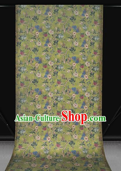 Chinese Classical Hibiscus Pattern Silk Drapery Traditional Cheongsam Satin White Brocade Fabric Chinese Classical Hibiscus Pattern Silk Drapery Traditional Cheongsam Satin White Brocade Fabric