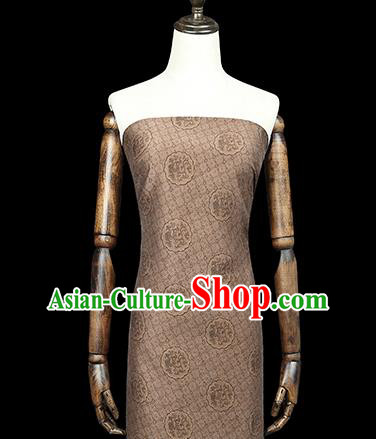 Chinese Traditional Tang Suit Brocade Fabric Satin Classical Dragon Peony Pattern Khaki Silk Drapery Chinese Traditional Tang Suit Brocade Fabric Satin Classical Dragon Peony Pattern Khaki Silk Drapery