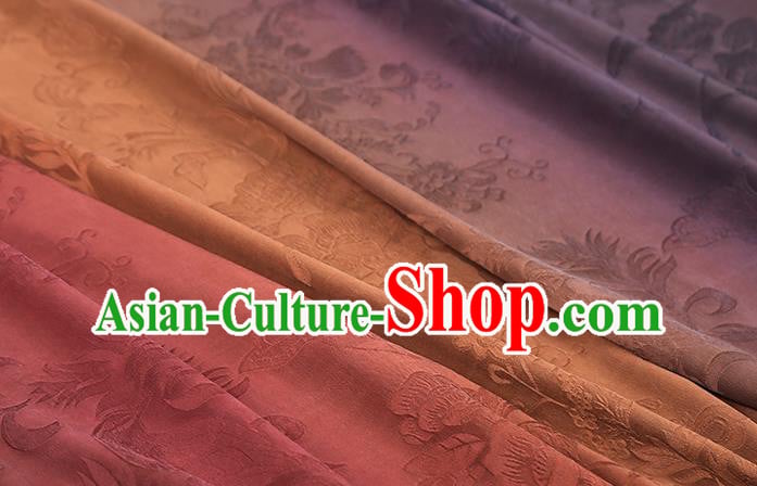 Chinese Cheongsam Gradient Gambiered Guangdong Gauze Classical Pattern Silk Fabric Traditional Jacquard Brocade Drapery Chinese Cheongsam Gradient Gambiered Guangdong Gauze Classical Pattern Silk Fabric Traditional Jacquard Brocade Drapery