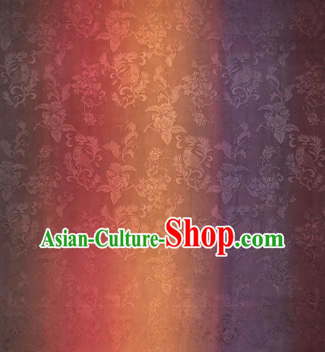 Chinese Cheongsam Gradient Gambiered Guangdong Gauze Classical Pattern Silk Fabric Traditional Jacquard Brocade Drapery Chinese Cheongsam Gradient Gambiered Guangdong Gauze Classical Pattern Silk Fabric Traditional Jacquard Brocade Drapery