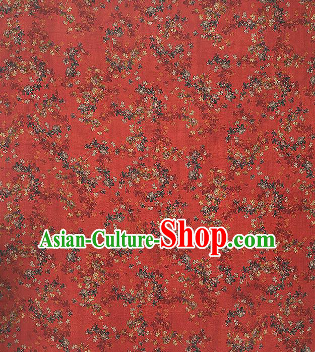Chinese Classical Flowers Pattern Silk Fabric Traditional Brocade Drapery Cheongsam Red Gambiered Guangdong Gauze Chinese Classical Flowers Pattern Silk Fabric Traditional Brocade Drapery Cheongsam Red Gambiered Guangdong Gauze