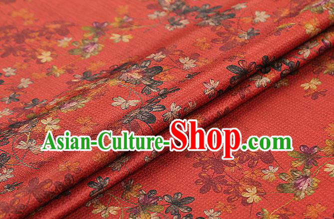 Chinese Classical Flowers Pattern Silk Fabric Traditional Brocade Drapery Cheongsam Red Gambiered Guangdong Gauze Chinese Classical Flowers Pattern Silk Fabric Traditional Brocade Drapery Cheongsam Red Gambiered Guangdong Gauze