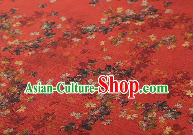Chinese Classical Flowers Pattern Silk Fabric Traditional Brocade Drapery Cheongsam Red Gambiered Guangdong Gauze Chinese Classical Flowers Pattern Silk Fabric Traditional Brocade Drapery Cheongsam Red Gambiered Guangdong Gauze