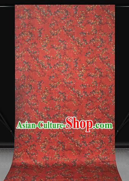 Chinese Classical Flowers Pattern Silk Fabric Traditional Brocade Drapery Cheongsam Red Gambiered Guangdong Gauze Chinese Classical Flowers Pattern Silk Fabric Traditional Brocade Drapery Cheongsam Red Gambiered Guangdong Gauze