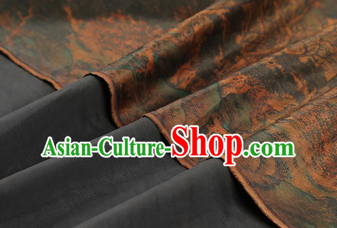Chinese Cheongsam Gambiered Guangdong Gauze Classical Pattern Ginger Silk Fabric Traditional Brocade Drapery Chinese Cheongsam Gambiered Guangdong Gauze Classical Pattern Ginger Silk Fabric Traditional Brocade Drapery