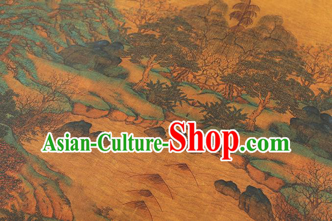 Chinese Cheongsam Gambiered Guangdong Gauze Classical Pattern Ginger Silk Fabric Traditional Brocade Drapery Chinese Cheongsam Gambiered Guangdong Gauze Classical Pattern Ginger Silk Fabric Traditional Brocade Drapery