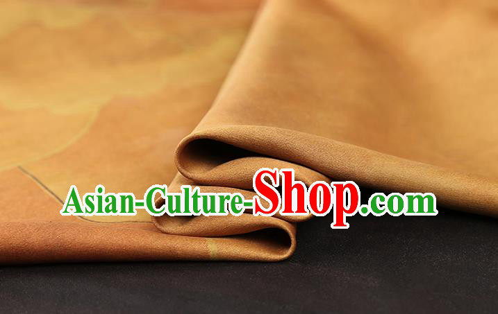 Chinese Traditional Cheongsam Gambiered Guangdong Gauze Classical Peony Pattern Silk Drapery Golden Brocade Fabric Chinese Traditional Cheongsam Gambiered Guangdong Gauze Classical Peony Pattern Silk Drapery Golden Brocade Fabric