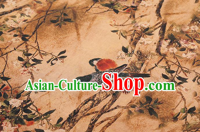 Chinese Classical Begonia Pattern Silk Drapery Traditional Cheongsam Gambiered Guangdong Gauze Ginger Brocade Fabric Chinese Classical Begonia Pattern Silk Drapery Traditional Cheongsam Gambiered Guangdong Gauze Ginger Brocade Fabric
