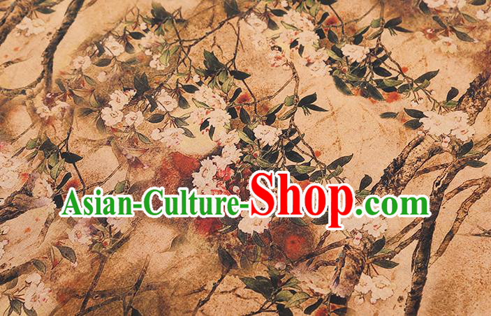 Chinese Classical Begonia Pattern Silk Drapery Traditional Cheongsam Gambiered Guangdong Gauze Ginger Brocade Fabric Chinese Classical Begonia Pattern Silk Drapery Traditional Cheongsam Gambiered Guangdong Gauze Ginger Brocade Fabric
