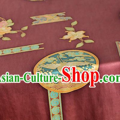 Chinese Traditional Peony Pattern Silk Drapery Cheongsam Brocade Fabric Classical Wine Red Gambiered Guangdong Gauze
