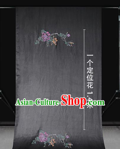 China Traditional Hand Painting Flower Silk Fabric Classical Gambiered Guangdong Gauze Cheongsam Drapery