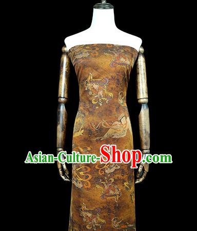 Chinese Traditional Brocade Fabric Classical Goddess Pattern Gambiered Guangdong Gauze Cheongsam Ginger Silk Drapery Chinese Traditional Brocade Fabric Classical Goddess Pattern Gambiered Guangdong Gauze Cheongsam Ginger Silk Drapery