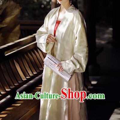 China Song Dynasty Patrician Beauty Historical Costume Traditional Hanfu Dress Ancient Young Lady Clothing