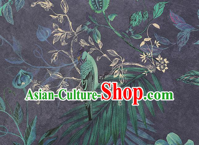 Chinese Qipao Dress Satin Classical Epiphyllum Pattern Purple Silk Drapery Traditional Brocade Fabric Chinese Qipao Dress Satin Classical Epiphyllum Pattern Purple Silk Drapery Traditional Brocade Fabric