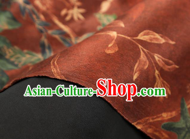 Chinese Traditional Brocade Fabric Qipao Dress Satin Classical Epiphyllum Pattern Maroon Silk Drapery Chinese Traditional Brocade Fabric Qipao Dress Satin Classical Epiphyllum Pattern Maroon Silk Drapery
