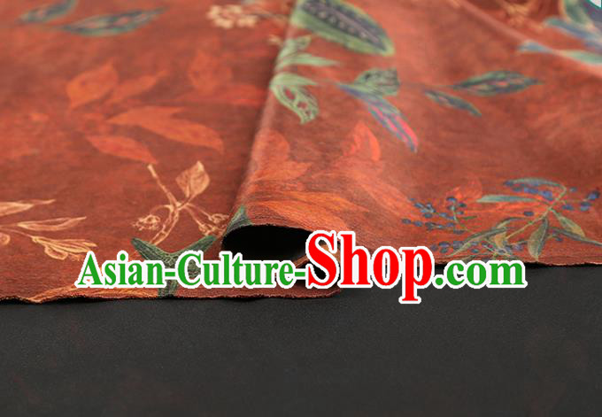 Chinese Traditional Brocade Fabric Qipao Dress Satin Classical Epiphyllum Pattern Maroon Silk Drapery Chinese Traditional Brocade Fabric Qipao Dress Satin Classical Epiphyllum Pattern Maroon Silk Drapery