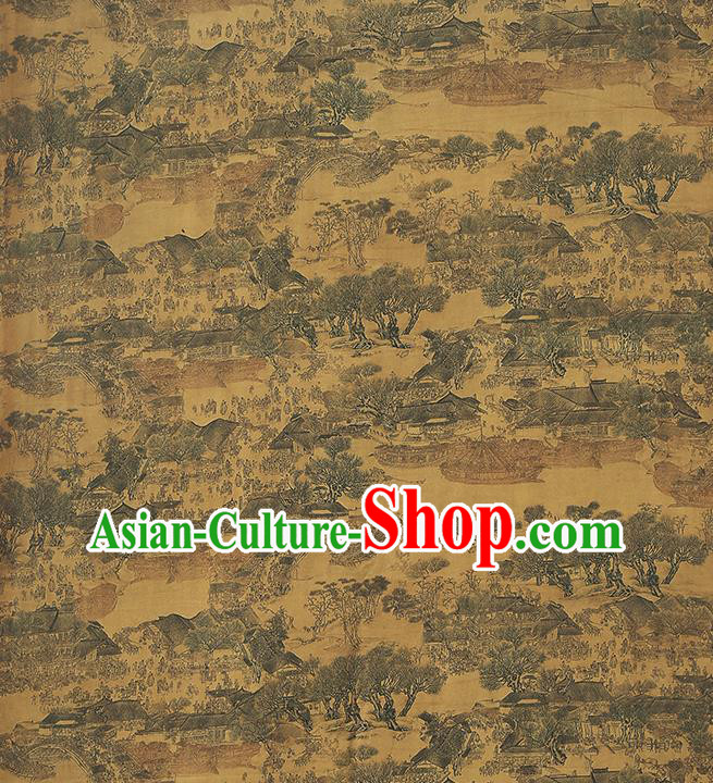 Chinese Traditional Gambiered Guangdong Gauze Fabric Classical Pattern Silk Drapery Qipao Dress Tapestry Cloth Chinese Traditional Gambiered Guangdong Gauze Fabric Classical Pattern Silk Drapery Qipao Dress Tapestry Cloth