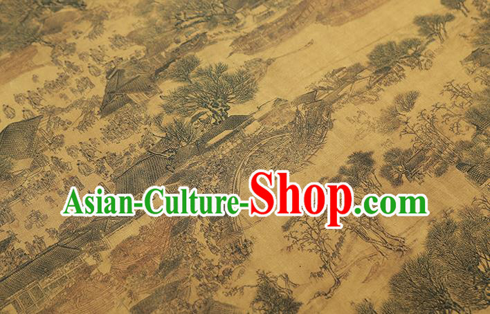 Chinese Traditional Gambiered Guangdong Gauze Fabric Classical Pattern Silk Drapery Qipao Dress Tapestry Cloth Chinese Traditional Gambiered Guangdong Gauze Fabric Classical Pattern Silk Drapery Qipao Dress Tapestry Cloth