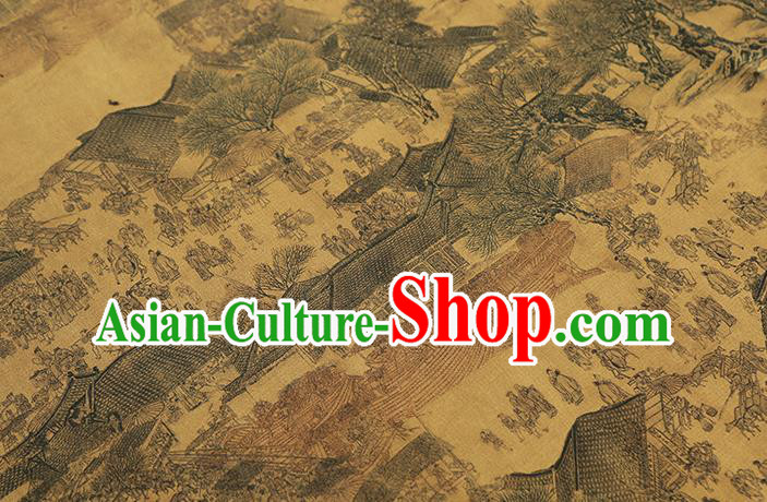 Chinese Traditional Gambiered Guangdong Gauze Fabric Classical Pattern Silk Drapery Qipao Dress Tapestry Cloth Chinese Traditional Gambiered Guangdong Gauze Fabric Classical Pattern Silk Drapery Qipao Dress Tapestry Cloth