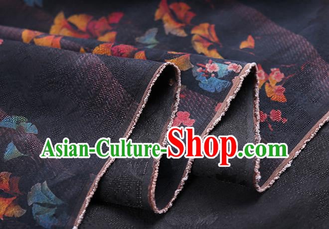 Chinese Traditional Purple Gambiered Guangdong Gauze Classical Flowers Pattern Silk Fabric Qipao Dress Cloth Chinese Traditional Purple Gambiered Guangdong Gauze Classical Flowers Pattern Silk Fabric Qipao Dress Cloth
