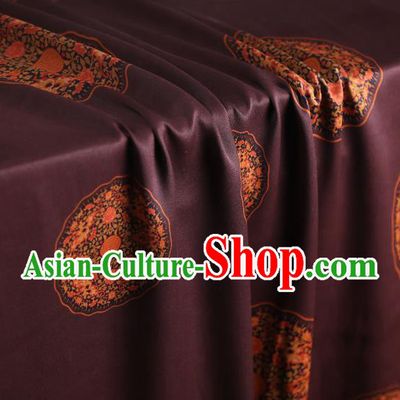 Chinese Traditional Wine Red Brocade Cloth Gambiered Guangdong Gauze Qipao Dress Classical Pattern Silk Fabric