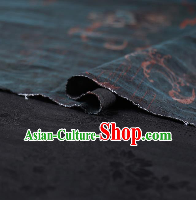 Chinese Classical Qipao Dress Atrovirens Gambiered Guangdong Gauze Cloth Traditional Jacquard Silk Fabric Chinese Classical Qipao Dress Atrovirens Gambiered Guangdong Gauze Cloth Traditional Jacquard Silk Fabric