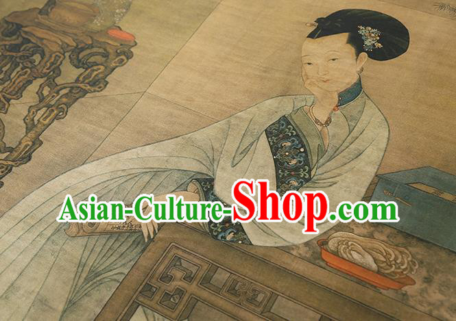 China Cheongsam Drapery Classical Ginger Gambiered Guangdong Gauze Traditional Printing Beauty Silk Fabric China Cheongsam Drapery Classical Ginger Gambiered Guangdong Gauze Traditional Printing Beauty Silk Fabric