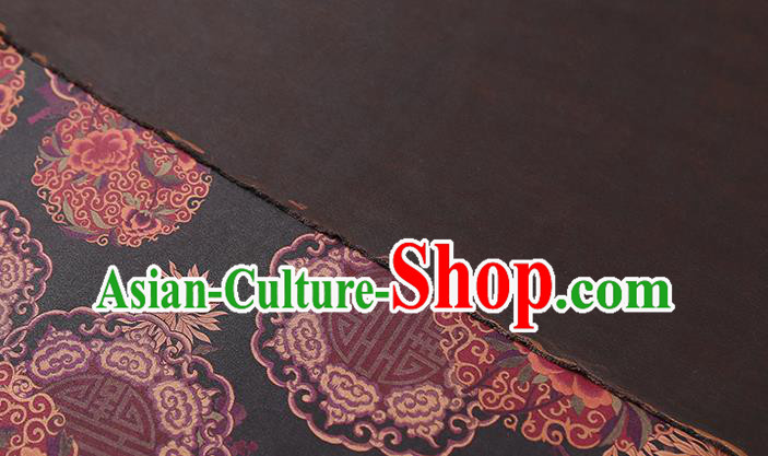 Chinese Classical Auspicious Pattern Black Brocade Drapery Traditional Qipao Dress Silk Satin Fabric Chinese Classical Auspicious Pattern Black Brocade Drapery Traditional Qipao Dress Silk Satin Fabric
