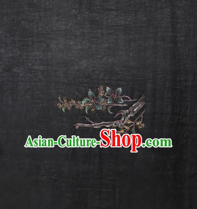 China Classical Gambiered Guangdong Gauze Cheongsam Drapery Traditional Black Silk Fabric China Classical Gambiered Guangdong Gauze Cheongsam Drapery Traditional Black Silk Fabric