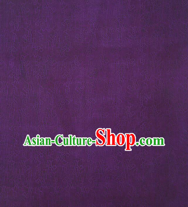 Chinese Classical Jacquard Gambiered Guangdong Gauze Traditional Qipao Dress Purple Silk Fabric Chinese Classical Jacquard Gambiered Guangdong Gauze Traditional Qipao Dress Purple Silk Fabric