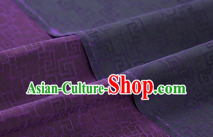 Chinese Classical Jacquard Gambiered Guangdong Gauze Traditional Qipao Dress Purple Silk Fabric Chinese Classical Jacquard Gambiered Guangdong Gauze Traditional Qipao Dress Purple Silk Fabric