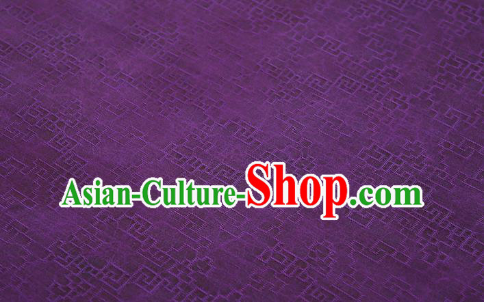 Chinese Classical Jacquard Gambiered Guangdong Gauze Traditional Qipao Dress Purple Silk Fabric Chinese Classical Jacquard Gambiered Guangdong Gauze Traditional Qipao Dress Purple Silk Fabric