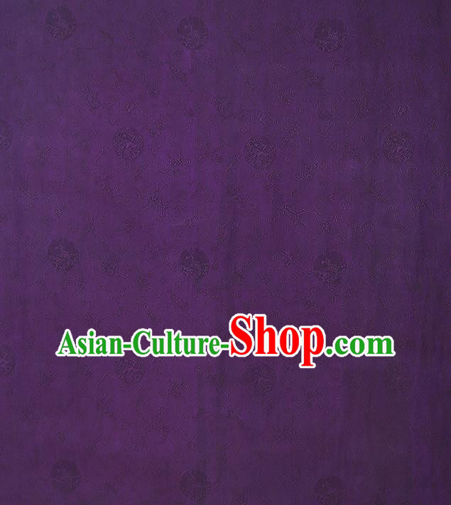 Chinese Traditional Qipao Dress Purple Silk Fabric Classical Jacquard Gambiered Guangdong Gauze Chinese Traditional Qipao Dress Purple Silk Fabric Classical Jacquard Gambiered Guangdong Gauze