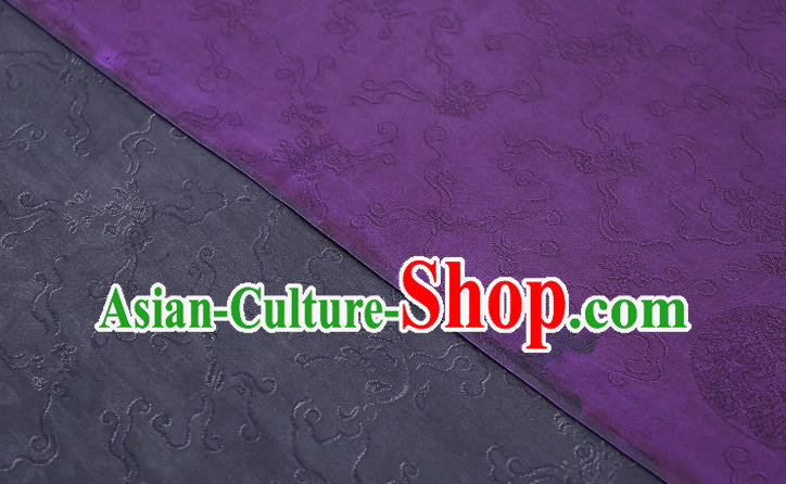 Chinese Traditional Qipao Dress Purple Silk Fabric Classical Jacquard Gambiered Guangdong Gauze Chinese Traditional Qipao Dress Purple Silk Fabric Classical Jacquard Gambiered Guangdong Gauze