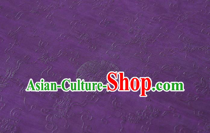 Chinese Traditional Qipao Dress Purple Silk Fabric Classical Jacquard Gambiered Guangdong Gauze Chinese Traditional Qipao Dress Purple Silk Fabric Classical Jacquard Gambiered Guangdong Gauze