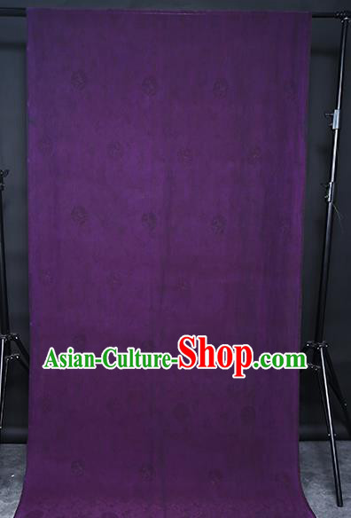 Chinese Traditional Qipao Dress Purple Silk Fabric Classical Jacquard Gambiered Guangdong Gauze Chinese Traditional Qipao Dress Purple Silk Fabric Classical Jacquard Gambiered Guangdong Gauze