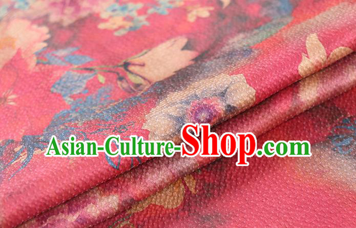 Chinese Classical Red Gambiered Guangdong Gauze Traditional Qipao Dress Silk Fabric Chinese Classical Red Gambiered Guangdong Gauze Traditional Qipao Dress Silk Fabric
