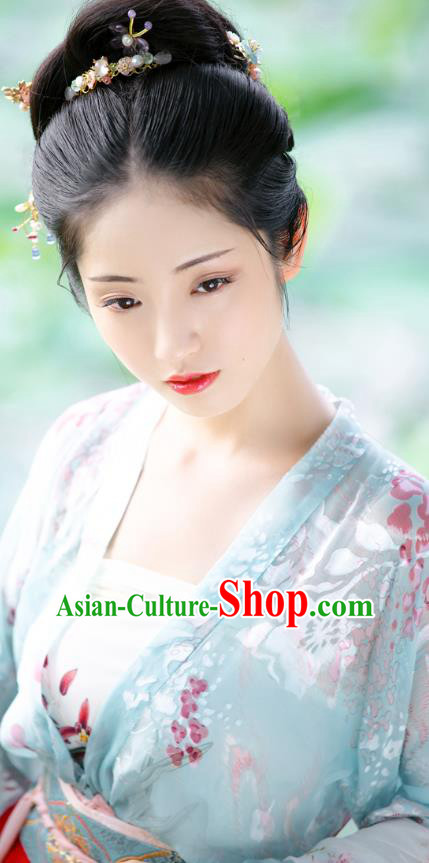 China Ancient Song Dynasty Young Beauty Historical Clothing Full Set China Ancient Song Dynasty Young Beauty Historical Clothing Full Set
