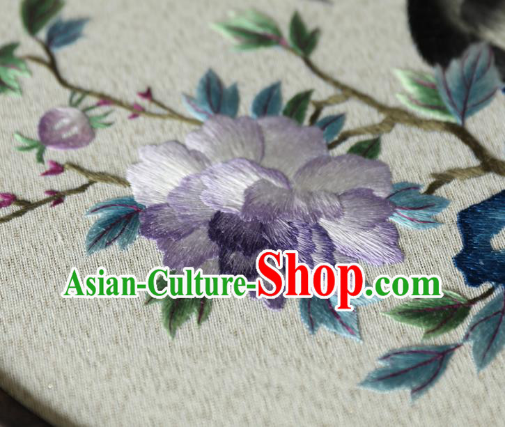 China Traditional Hanfu Palace Fan Ancient Princess Silk Circular Fan Handmade Embroidered Fans China Traditional Hanfu Palace Fan Ancient Princess Silk Circular Fan Handmade Embroidered Fans