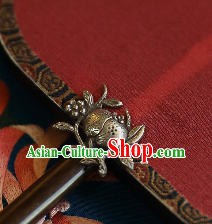 China Handmade Fans Traditional Hanfu Red Silk Fan Wedding Embroidered Peach Palace Fan China Handmade Fans Traditional Hanfu Red Silk Fan Wedding Embroidered Peach Palace Fan