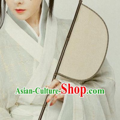 China Traditional Jin Dynasty Silk Fan Handmade Court Lady Fan Ancient Princess Hanfu Palace Fan
