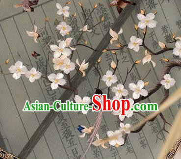 China Classical Hanfu Mottled Bamboo Fan Handmade Embroidered Palace Fan Traditional Wedding Silk Fan China Classical Hanfu Mottled Bamboo Fan Handmade Embroidered Palace Fan Traditional Wedding Silk Fan
