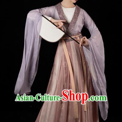 Chinese Ancient Hanfu Clothing Traditional Southern and Northern Dynasties Palace Lady Garment Costumes